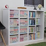 決算大セール スライド 本棚 コミック トリプルスライド 書棚 ＤＶＤ収納 ＤＶＤラック ホワイト TCP312WH