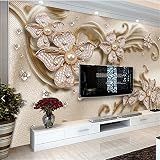 lhdlily 3d壁紙壁画壁ステッカーThickeningカスタムシンプルで豪華3次元ジュエリー花テレビ背景壁壁 LHDLily-3629842860