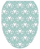 Toilet Tattoos TT-3001-O Queen Ann's Lace Aqua Decorative Applique for Toilet Lid, Elongated by Toil