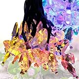 A-SZCXTOP Solar String Light 20ft 30pcs Butterfly LED Colorful Light Perfect Decoration for Christma