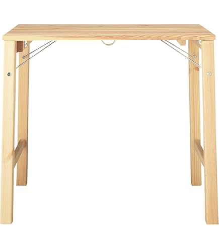 Amazon｜無印良品 パイン材テーブル・折りたたみ式 幅80×奥行50×高さ