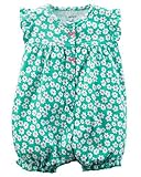 カーターズ（Carter's）女の子用ターコイズフローラル前開き半袖クリーパー (12months(72-78cm)) [並行輸入品]