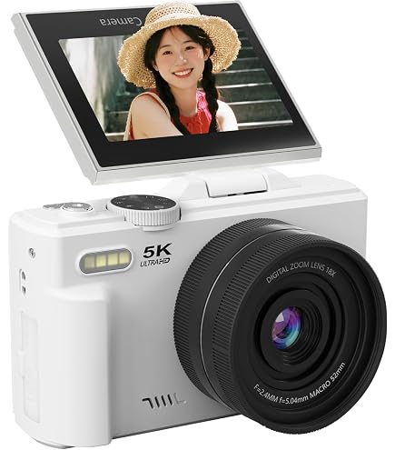 Amazon | 7500万画素・5K動画撮影 デジタルカメラ 18倍ズーム WIFI対応
