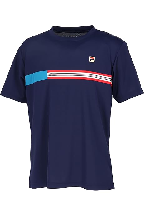 FILA フィラ テニスウェア 半袖Tシャツ VM5620ブラック メンズM新品 FILA - FILA フィラ テニスウェア 半袖Tシャツ VM5620ブラック