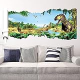EMIRACLEZE Christmas Gift Holiday Shopping Jurassic Park Dinosaur River Forest Tree Removable Mural 