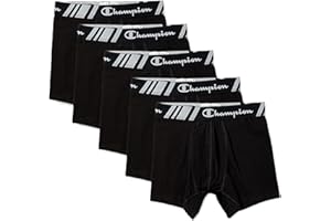 Champion CM6ES702J Men's Boxer Shorts (Set of 5), 100% Cotton, Antibacterial, Disinfecting, Clean and Deodorizing Effect, Open Front, 5P Boxer Briefs