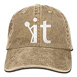 大人 デニム キャップそったれ！ ちくしょう ファック イット 今季最新 登山 キャップ クール 紫外線対策 日よけ 小顔効果 プリント付き 無地 ベージュ