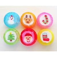 Amazon.co.jp: クリスマス マシュマロ 個包装 100個 詰め合わせ (絵柄5