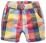 (ラボーグ)La vogue ベビー服 キッズ ハーフパンツ 短パン ショートパンツ チェック柄 子供服 女の子 男の子 カジュアル 出産祝い (120サイズ)