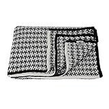Kashwere カシウェア 国内検針済 Throw - Houndstooth 千鳥柄 ブランケット Black/Crme ブラックＸクリーム T-31-160-52