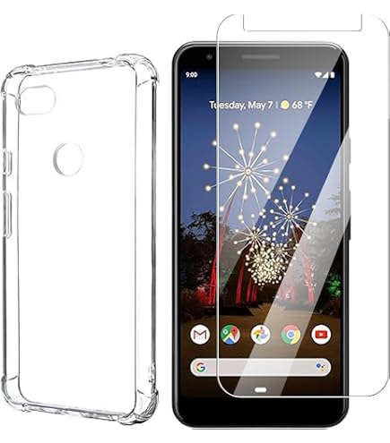 Google Pixel 3a 本体　フィルム　ケース付き Amazon.co.jp: (4つ角エアーバッグ)対応 Google Pixel 3a ケース+