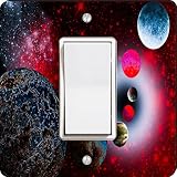 Glowing Galaxy Square – ライトスイッチプレート RK-LSPROCK-1515