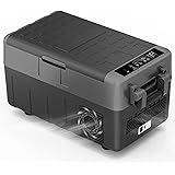「SUNPIE」車載冷蔵庫 30L 2室独立温度制御 ドイツコンプレッサー 40w/80w 超急速冷凍 同時冷蔵＆冷凍可能 -20℃～10℃ 庫内灯付 断熱性3倍 24時間保冷 3WAY電源対応 AC100V/DC12V24V 車載/家庭用 静音 2