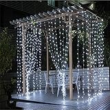 Blusow Curtain Lights 304led 9.89.8ft Christmas Curtain String Fairy Wedding Led Lights for Home Gar