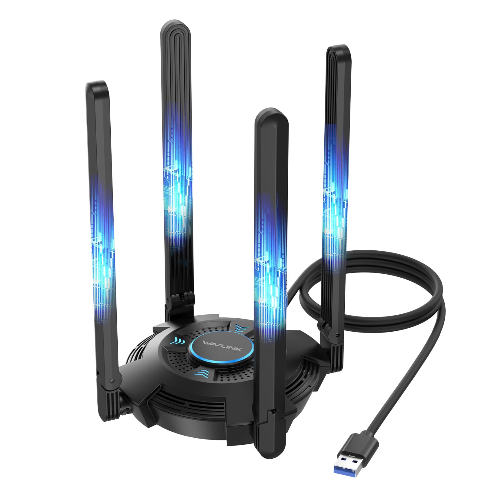 【プライムデー】【3,999円】 WAVLINK WiFi 6E AX5400 トライバンド USB WiFi アダプター 2.4/5/6GHz 無線LAN子機 5dBiアンテナ搭載 USB3.0延長ケーブル付属 【送料無料】