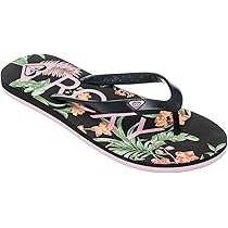 Amazon | ボタニカル柄ビーチサンダル | ROXY(ロキシー) | ビーチサンダル