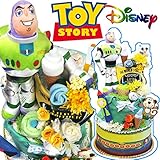 出産祝い おむつケーキ ディズニー トイストーリー バズ toy story パンパース ６１枚 ダイパーケーキ