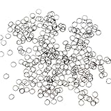 KUKU工房 丸カン 線径0.5mm 500個セット (外径3mm, ガンメタブラック)