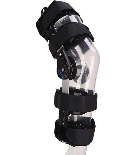 Amazon.co.jp: ヒンジ付きニーブレース、 調整可能 手術後の