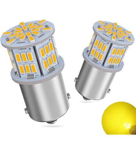 Amazon | 電球形状 12V 24V LED S25 BA15S シングル球 2個セット 黄色