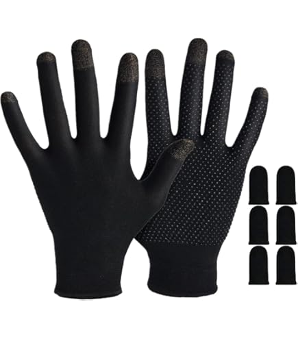 Newseego PUBG Mobile Game Finger Sleeve, Touch Screen Thumb Sleeve Breathable Anti-Sweat-sensitive Target Keys For Survival Rules/Knives Out For Android & IOS