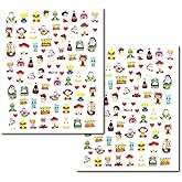 ネイルシール ネイルステッカー 2枚セット ディズニー アニメ キャラクター クマのプーさん トイストーリー 可愛い 防水 3D シール ネイル デコレーション 女の子 子供用 極薄 貼るだけ キラキラ こども ネイルパーツ かわいい DIY ネイル
