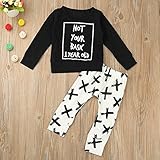 Tovadoo 子供服 ベビー服 男の子 トップス+ズボン セットアップ 長袖 秋冬 アルファベット柄 カジュアル パジャマ 部屋着 保育園