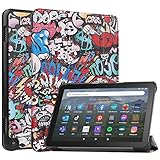 For Fire HD 8 2024 ケース Fire HD 8 2024/2022/2020 カバー 【Jinmdz】軽量 薄型 耐衝撃 傷防止 PU レザー スマートカバー ハード 背面 三つ折り スタンド オートスリープ ウェイクアップ 機能 Fire HD8 /Fire HD8 plus スマートケース