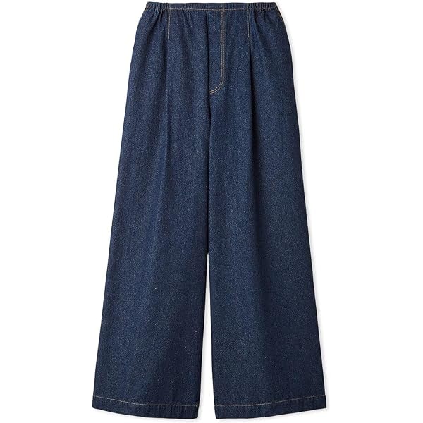 Amazon | [ミラオーウェン] ウエストゴムドロストイージーデニムパンツ