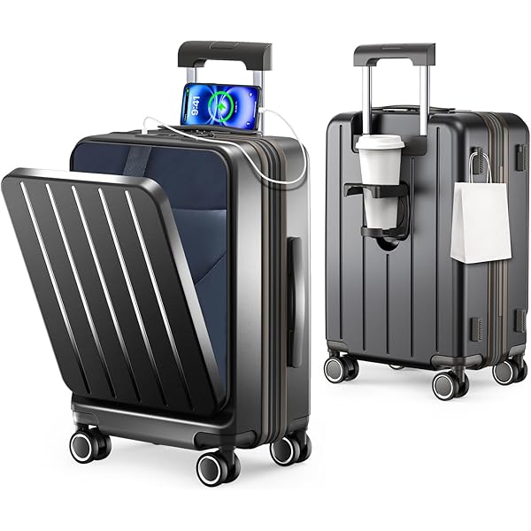 Amazon | [タンスのゲン] スーツケース 多機能 アルミフレーム Sサイズ