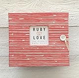 Woodsyストライプベビーメモリーブック レッド RL-SCRIBBLECORAL