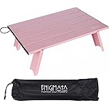 ENIGMATA アウトドア テーブル キャンプ用品 ミニテーブル アルミ製 ピクニックテーブル 折りたたみ式 コンパクト 超軽量 耐荷重25kg バーベキュー 焚き火 ハイキング 収納袋付き
