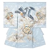 男の子初着 お宮参り着物 ポリエステル グレー 鷹に兜