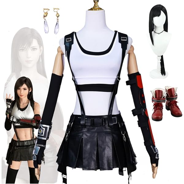 Amazon.co.jp: NIUKACOS FF7 ティファ コスプレ 大人らしい ドレス 紫