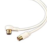 日本アンテナ テレビ接続ケーブル S2C 4K8K対応 2m S型プラグ-L型プラグ ホワイト CS2GLS2C