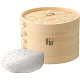 ハイスト 竹セイロ 本体・蓋 本体2個セット業務用 せいろ蒸し器 (竹セイロ直径24cm)