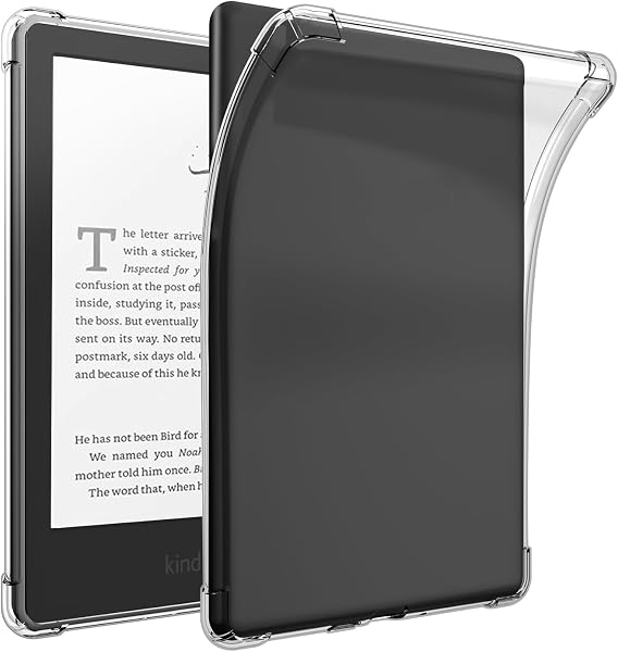for Kindle Paperwhite 第12世代 2024 7インチ ケース TPU製 透明 耐衝撃 黄ばみなし 指紋 防止 スマホケース対応 四角特別保護 透明 ケース - 1