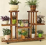 JCRNJSB® 多層ソリッドウッドフラワーラックバルコニーリビングルーム牧場の花のポットフレームフロア、屋内ミートリーシェルフ 折りたたみ式、フラワースタンド ( 色 : #2 )