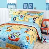 Pirates of the Caribbean Duvet Cover Set Sky blue Boys Bedding Kids Bedding, Full Size [並行輸入品]