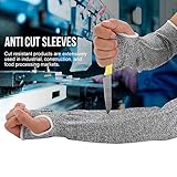 アンチカットスリーブ アンチカットアームガード 1対 保護 カット抵抗スリーブ カット耐性ガード カット耐性保護 耐久性