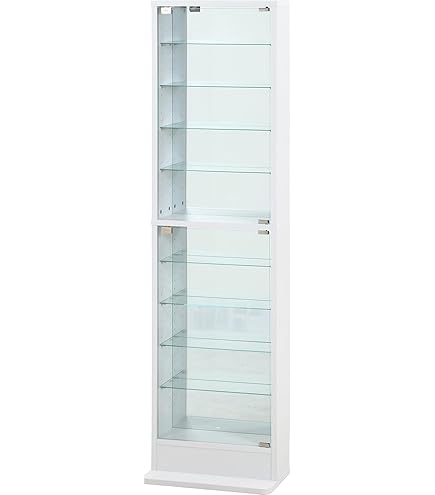 【幅60cm×奥行35cm×高さ110cm】コレクションケース　ホワイト Amazon.co.jp: クロシオ(Kuroshio) ガラスケース ホワイト 幅40