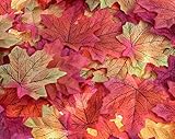 JUYO VONSAN ® 200pcsの人工Maple LeavesミックスFall Colored Artificial Flowers forパーティーや結婚式または F0747