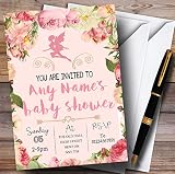 ピンクバラFairy Invitationsベビーシャワー招待状 200 Invitations