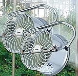 ２台まとめてお得！ノズル付きハウス用循環扇　最大風量88ｍ3/min　生育促進！暖房効率アップ　すくすくファンSHC-35C-1ストレート型細霧ノズル付／２台