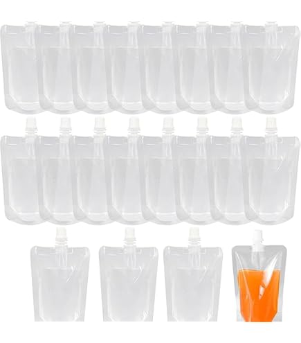 Amazon.co.jp: KASVIN 200個セット スパウトパウチ 透明 100ml/150ml