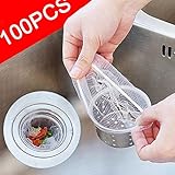 Bestmaple 100個使い捨てメッシュSink Strainerバッグ、Garbage Bag for Kitchen Sink Strainer