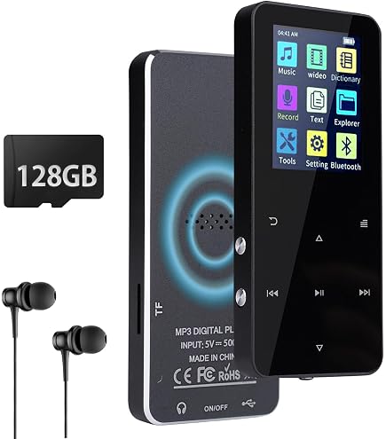 Amazon.co.jp: Bluetooth 付き MP3 プレーヤー、2.4 インチ HD