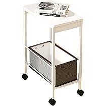Amazon｜小さなキャスター付きエンドテーブル、サイドテーブル 25cm