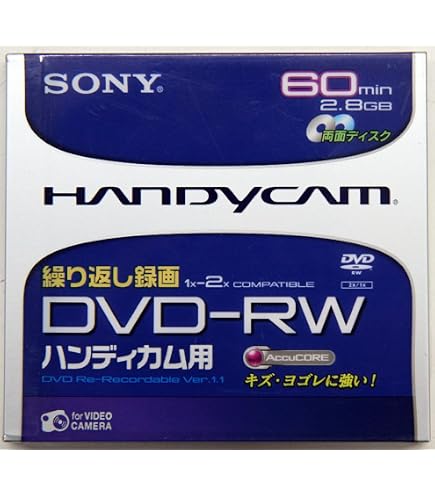 Amazon.co.jp: SONY ビデオカメラ用DVD-RW(8cm) 1枚パック DMW60A