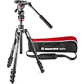 Manfrotto Befree Travel, Light Weight, Fluid Drag System Professional Video Tripod, Black MVKBFRL-Live